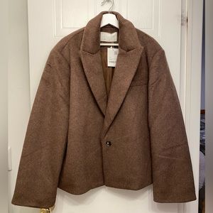 Oak and Fort Short Wool Blend Coat